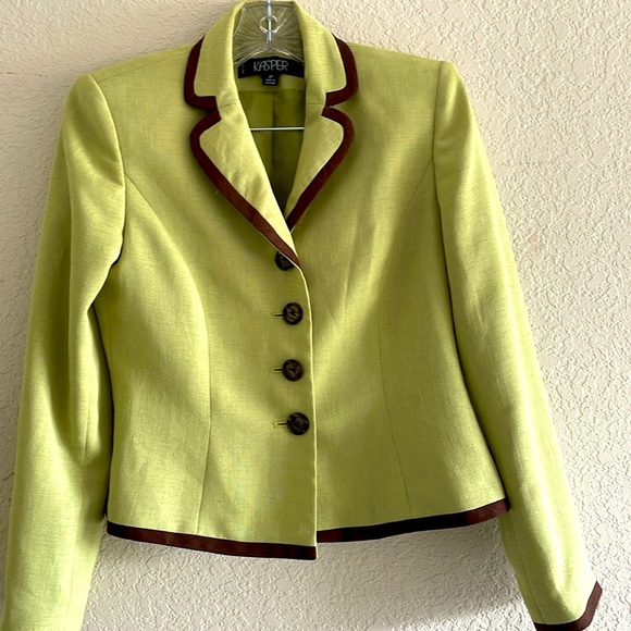 Kasper Jackets & Blazers - Lime 🍋‍🟩 Green crop blazer